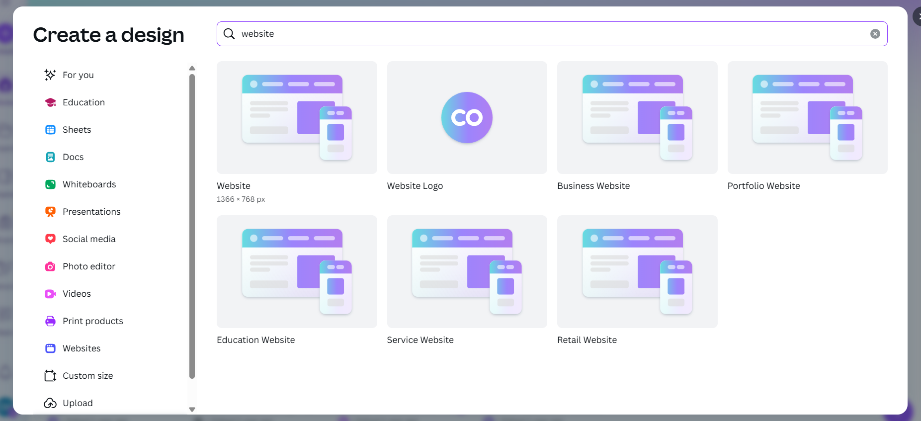 baut website free canva